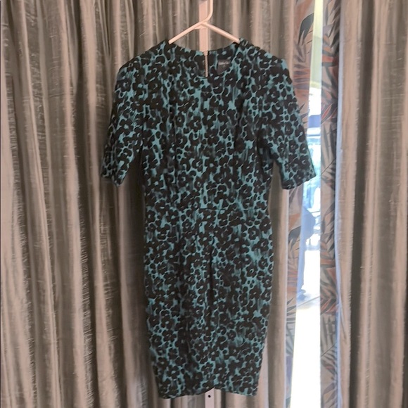 Gabby Skye 8P Floral Blue/Black Dress EUC - Picture 1 of 5